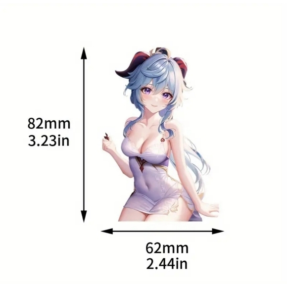 Sticker – Genshin Impact – Ganyu In A Purple Nighty – Weatherproof Vinyl – 3/$20 - Picture 4 of 8